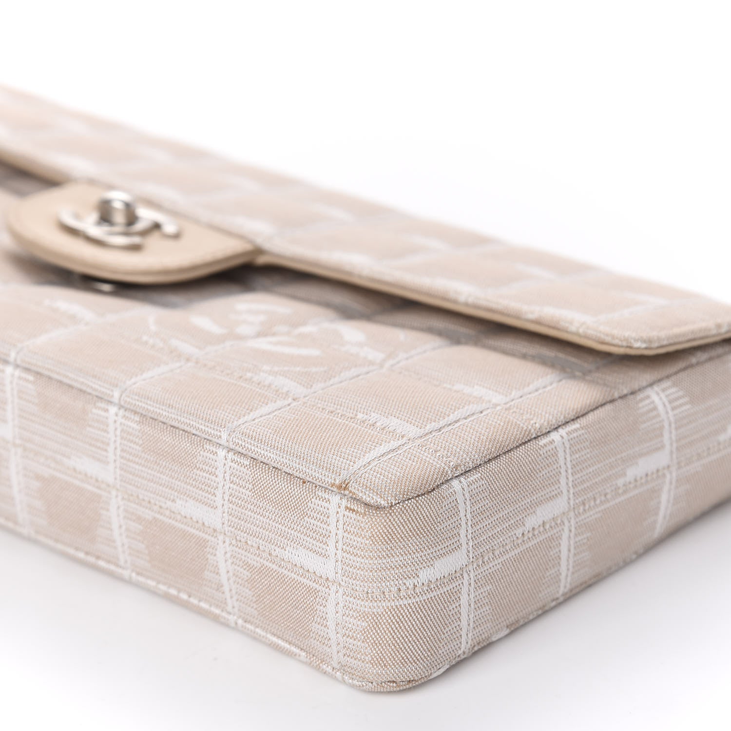 Chanel Nylon Travel East West Flap Beige 7 of 13