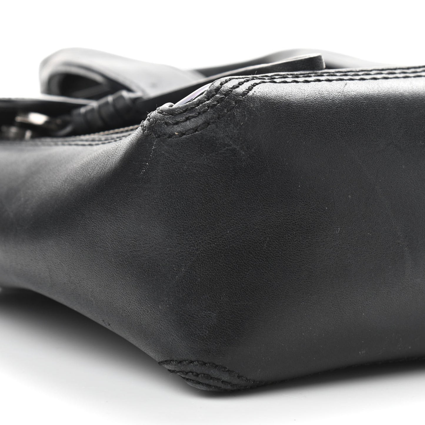 Oil Slick Patent Mini Pashli Satchel Black