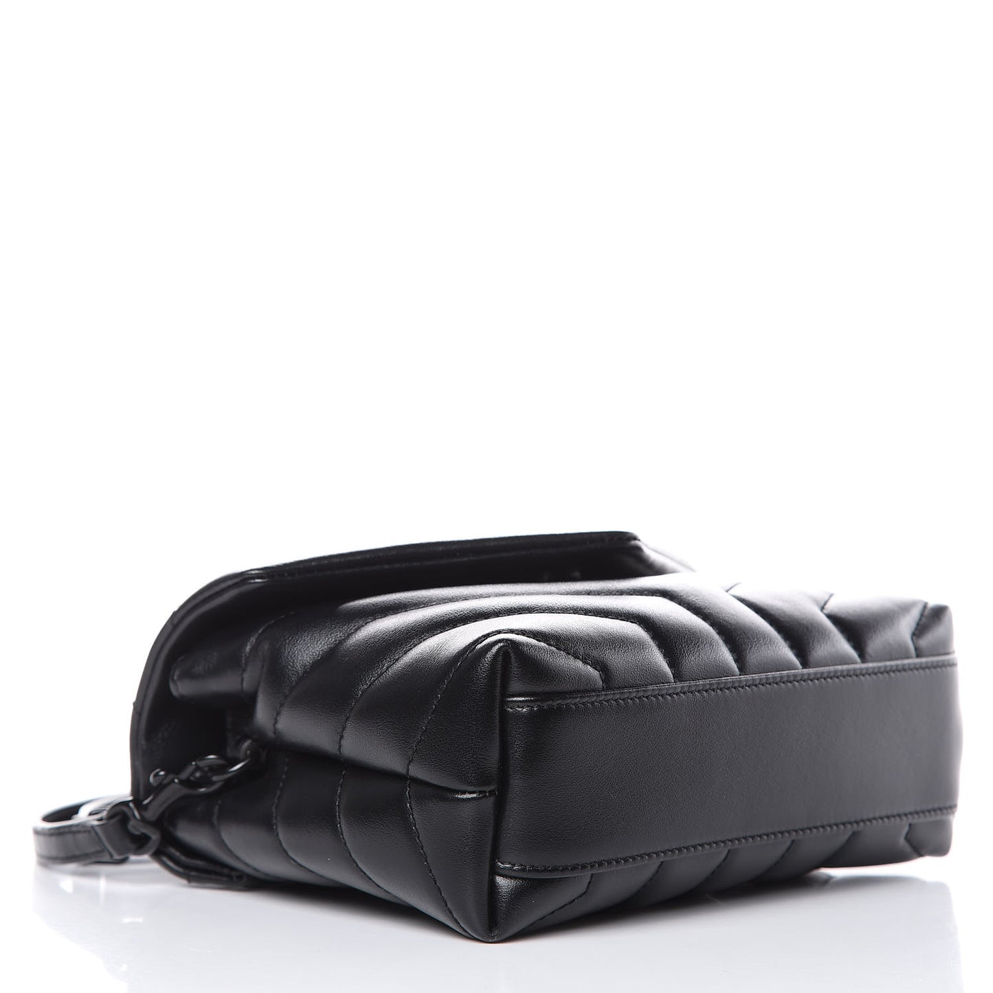 Calfskin Y Quilted Monogram Toy Loulou Crossbody Bag Black