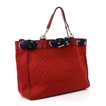 Gucci Monogram Large Positano Tote Red 3 of 10