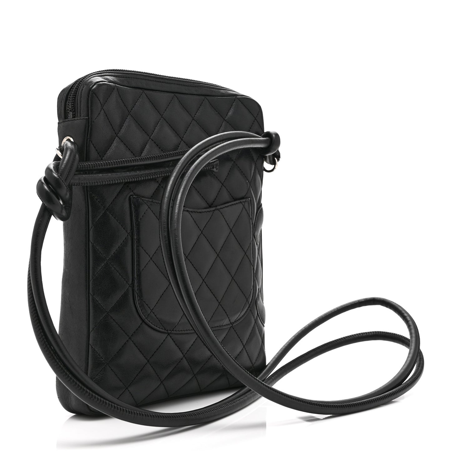 Calfskin Quilted Medium Cambon Messenger Black
