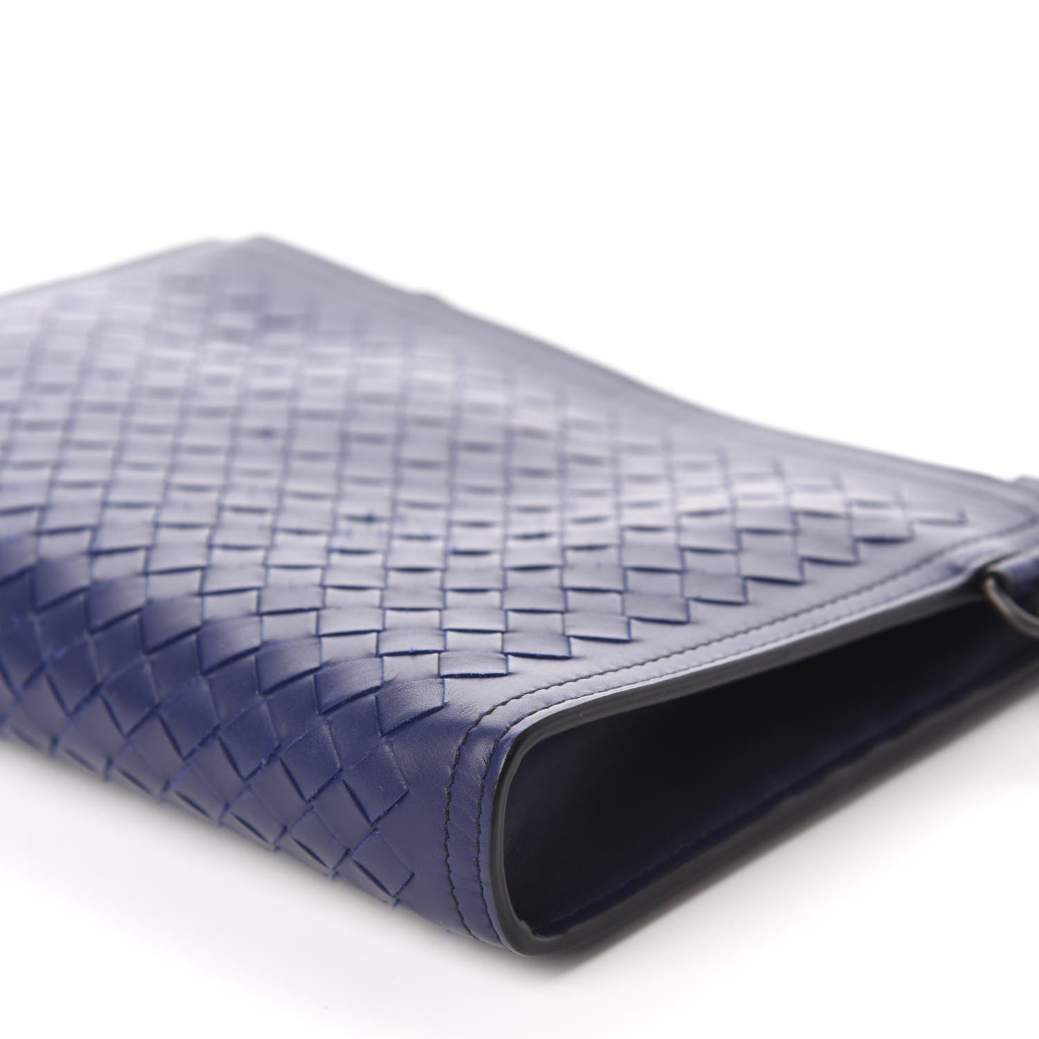 Bottega Veneta Nappa Intrecciato Wristlet Zip Wallet Atlantic 7 of 8