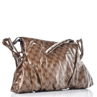 Gucci Crystal Monogram Large Hysteria Clutch Brown 3 of 7