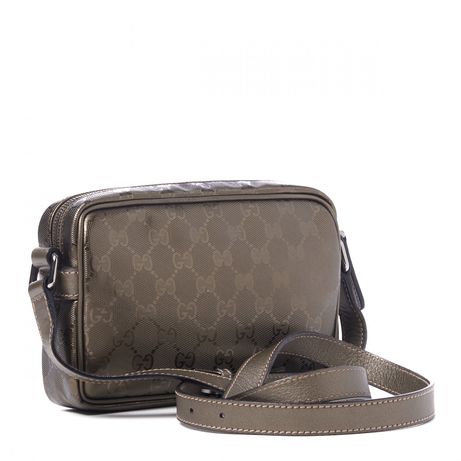 Gucci Imprime Monogram Small Shoulder Bag Silver 2 of 9