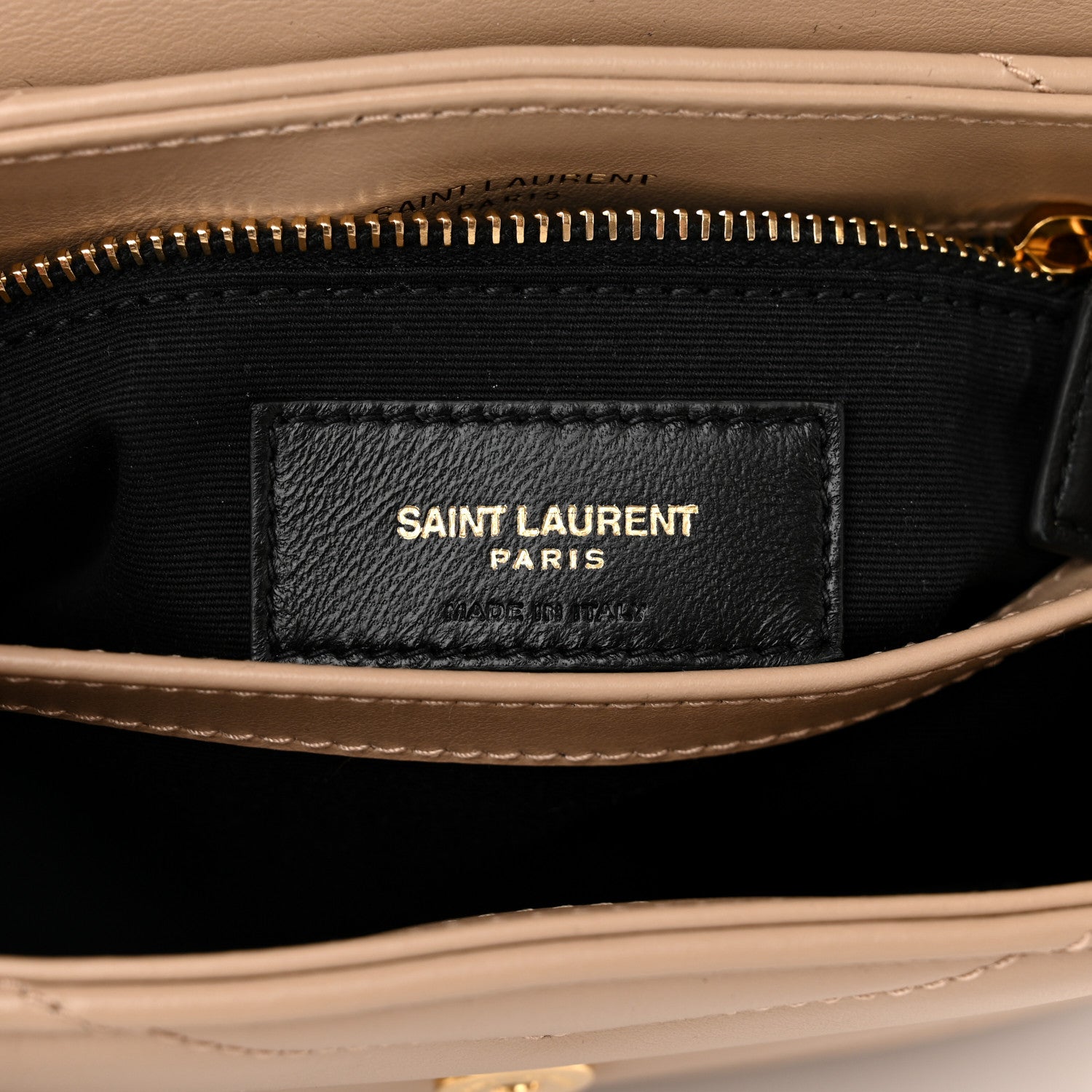 Saint Laurent Calfskin Y Quilted Monogram Toy Loulou Crossbody Bag Nude Powder 6 of 11