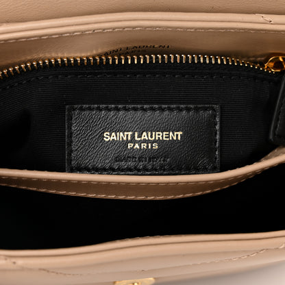 Saint Laurent Calfskin Y Quilted Monogram Toy Loulou Crossbody Bag Nude Powder 6 of 11