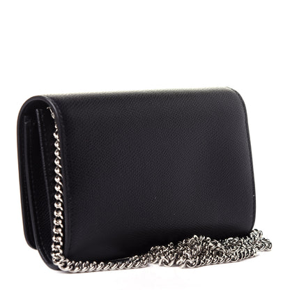 Fendi Vitello Cruise F is Fendi Wallet on Chain Black 3 of 12