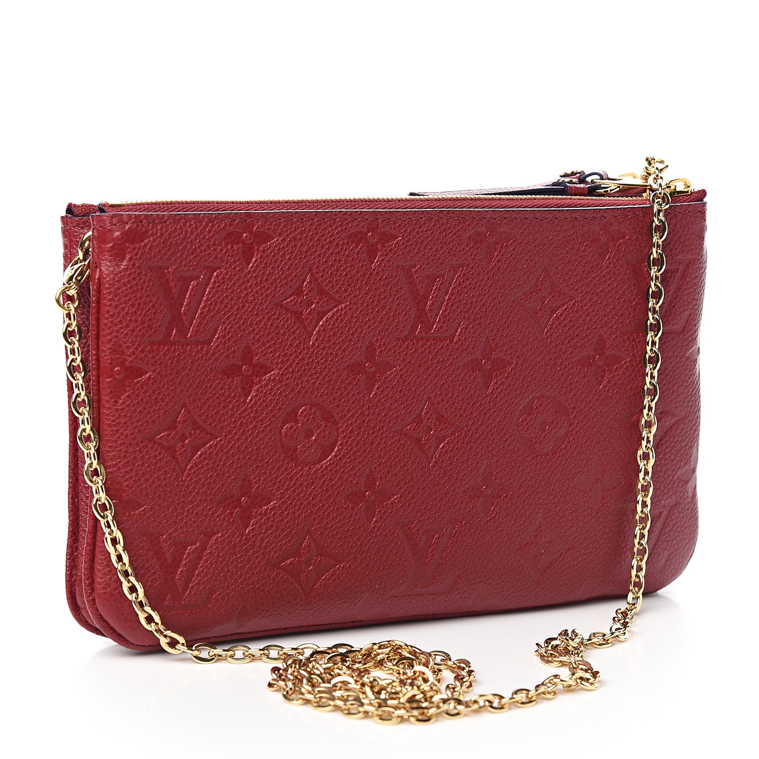 Louis Vuitton Empreinte Double Zip Pochette Cherry Berry 2 of 9