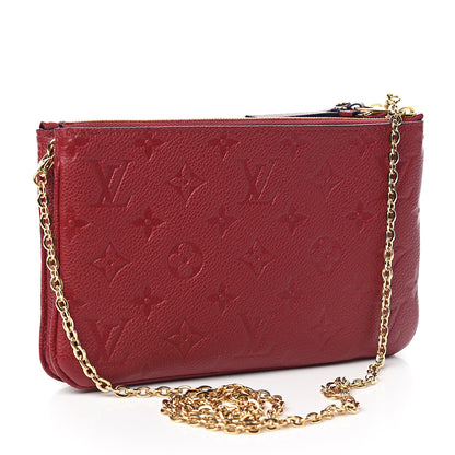 Louis Vuitton Empreinte Double Zip Pochette Cherry Berry 2 of 9
