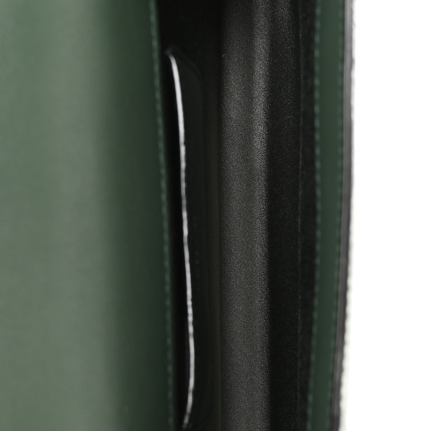 Jimmy Choo Calfskin Crocodile Embossed Varenne Chain Clutch Dark Green 5 of 9