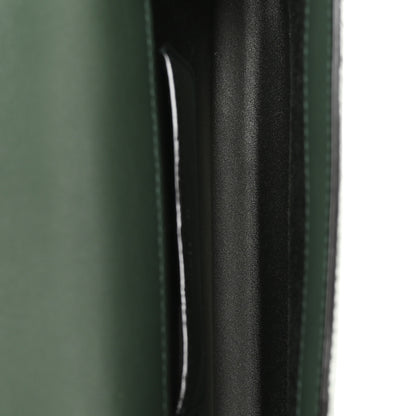 Jimmy Choo Calfskin Crocodile Embossed Varenne Chain Clutch Dark Green 5 of 9