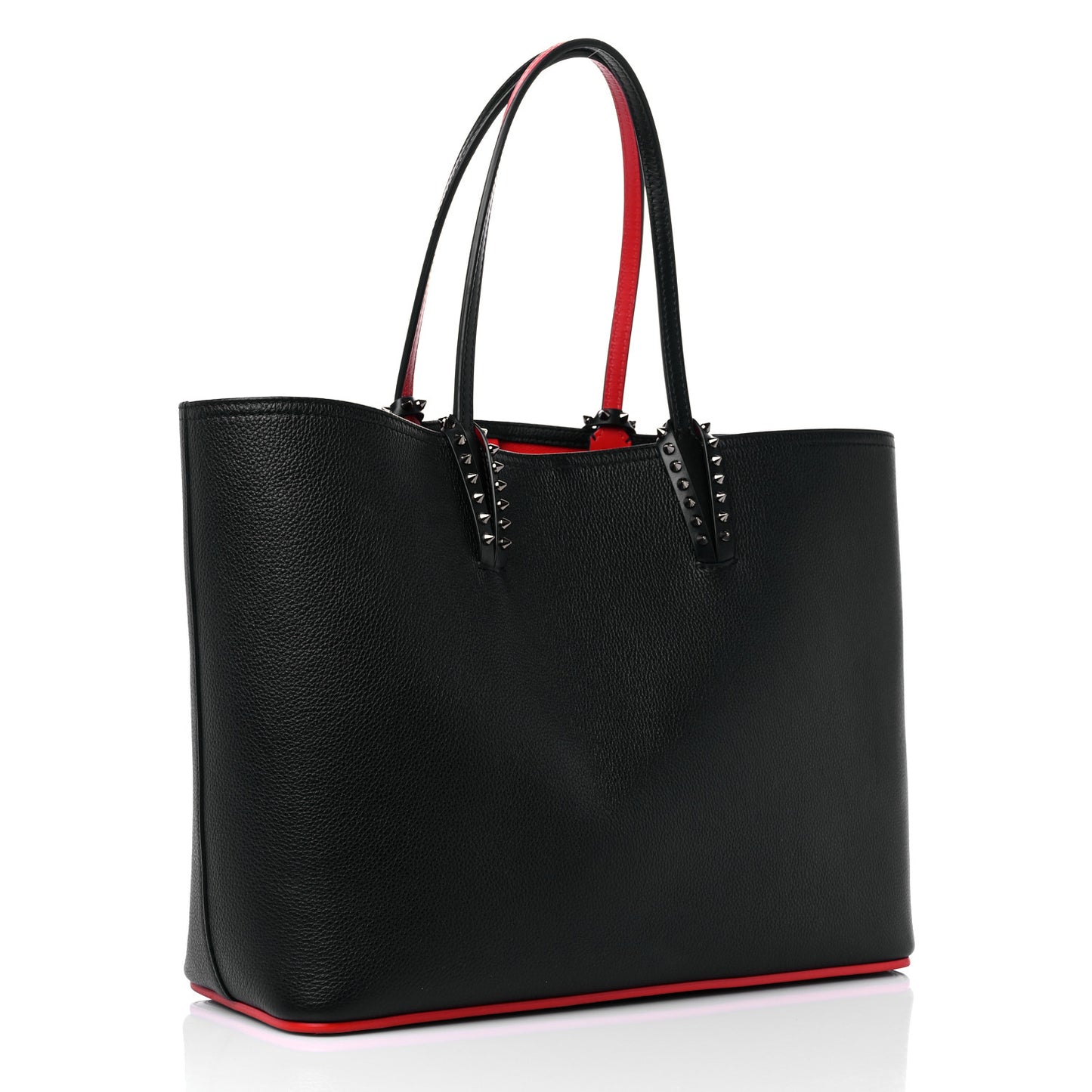 Calfskin Spikes East West Cabata Tote Black