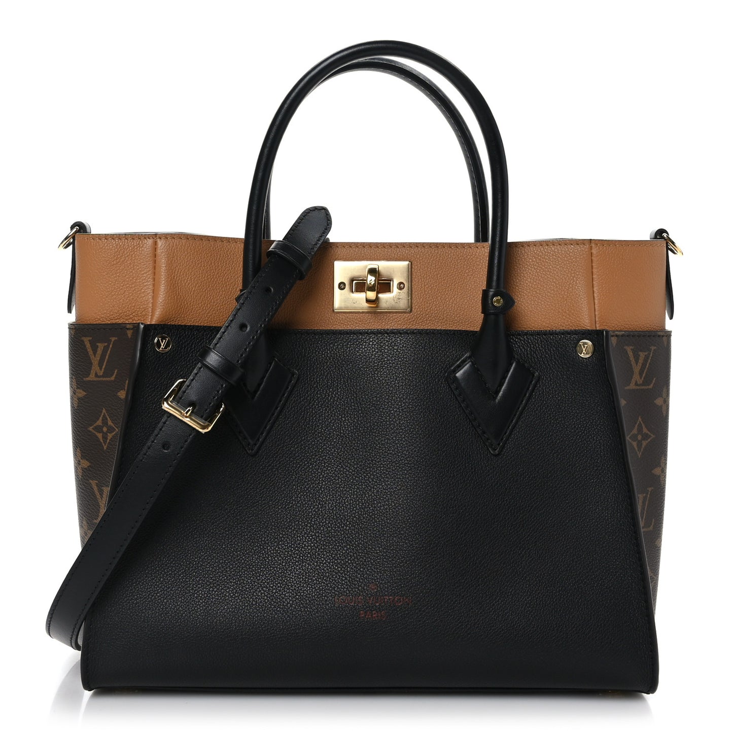 Calfskin Monogram On My Side Black