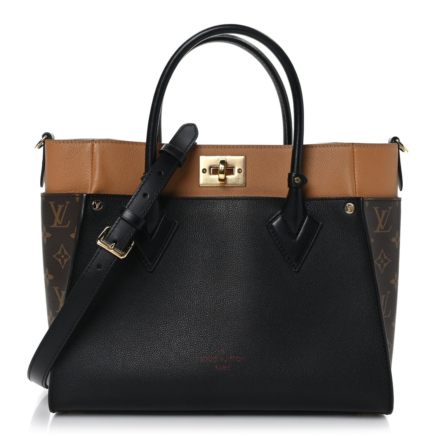 Louis Vuitton Calfskin Monogram On My Side Black 1 of 8