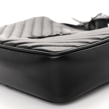 Saint Laurent Calfskin Matelasse Monogram Monochrome Lou Camera Bag Black 9 of 11