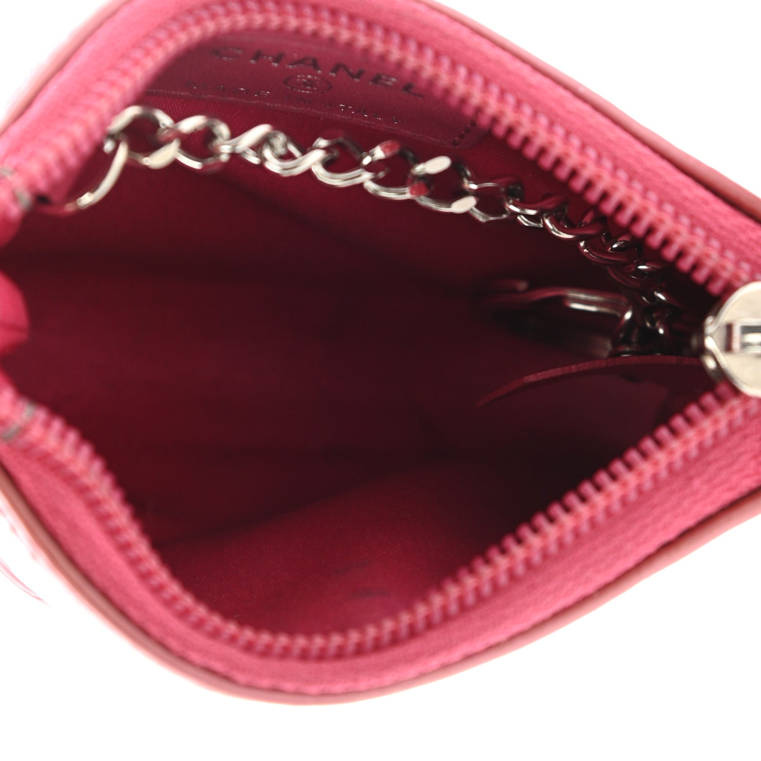 Chanel Patent Camellia Embossed Key Holder Case Rose 5 of 10