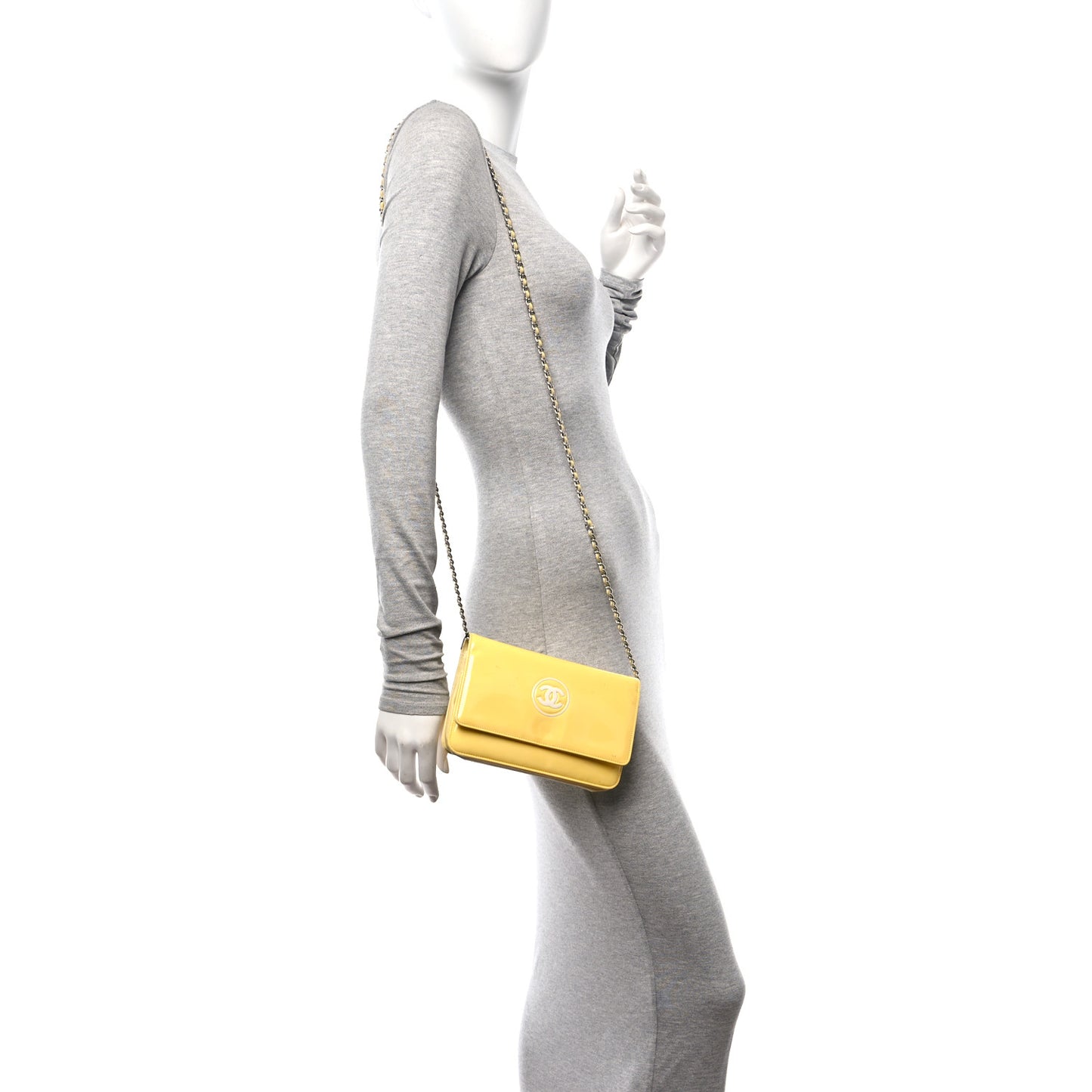Patent CC Compact Wallet on Chain WOC Yellow