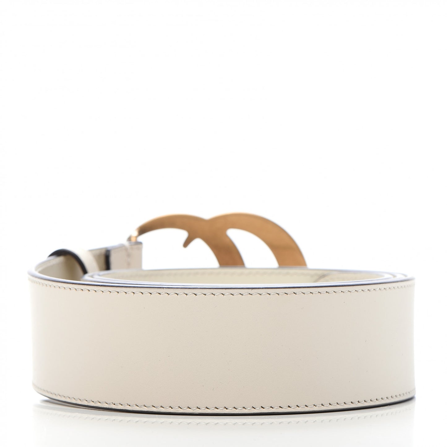 Calfskin Double G 40mm Belt 85 34 Mystic White