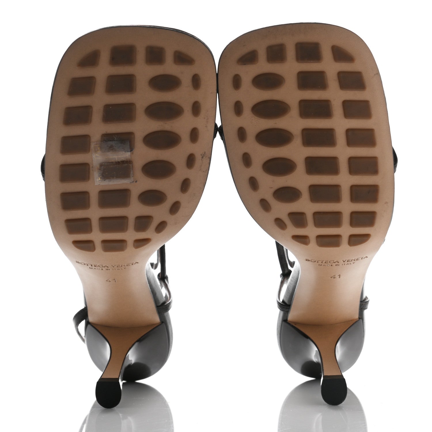 Bottega Veneta Shiny Light Lambskin The Line 90mm Sandals 41 Chocolate Spread 5 of 10