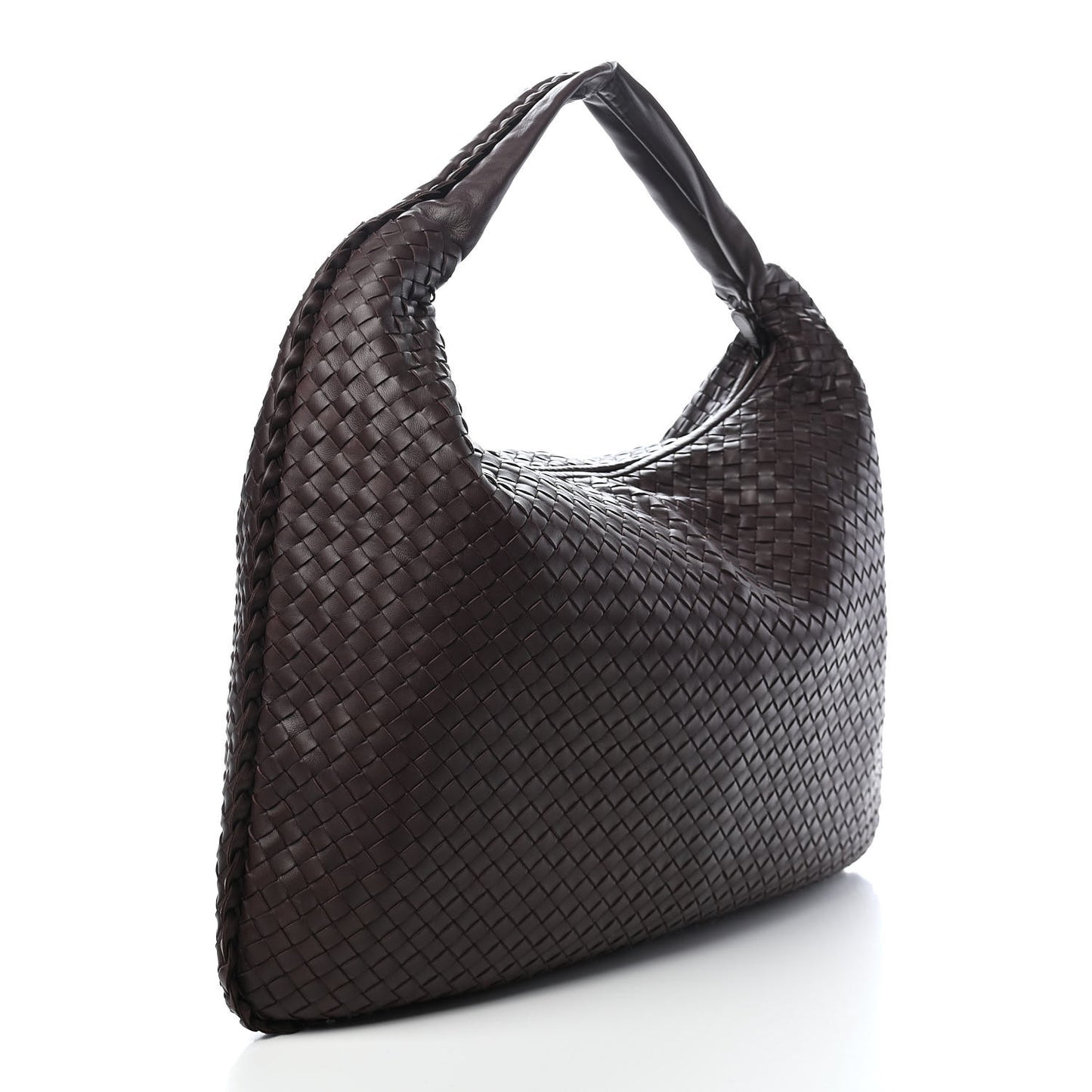 Nappa Intrecciato Large Veneta Hobo Ebano