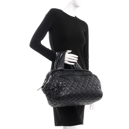 Chanel Nylon Quilted Coco Cocoon Bowler Black 2 of 8