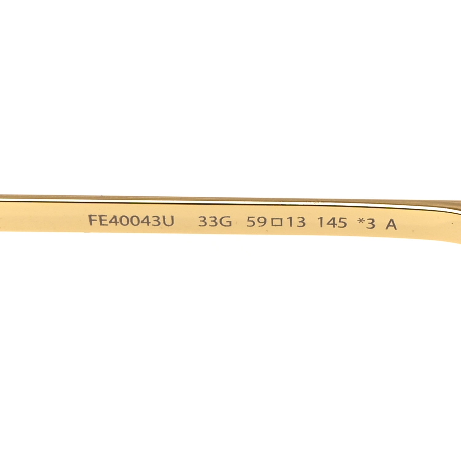 Fendi Metal Sky Rectangular Sunglasses FE40043U Gold Brown 5 of 8
