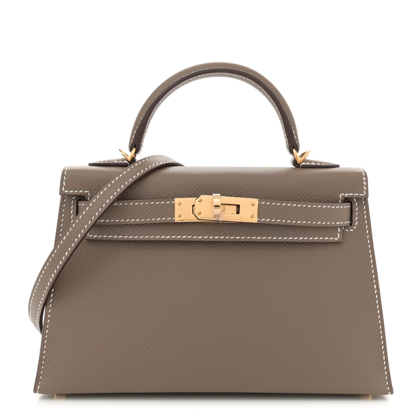 Epsom Mini Kelly Sellier 20 Etoupe