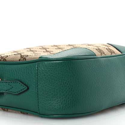 Gucci Monogram Dollar Calfskin Mini Bree Messenger Bag Beige Ebony Emerald 9 of 11