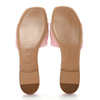Louis Vuitton Lambskin Embossed Monogram Revival Flat Mules 39 Light Pink 5 of 10