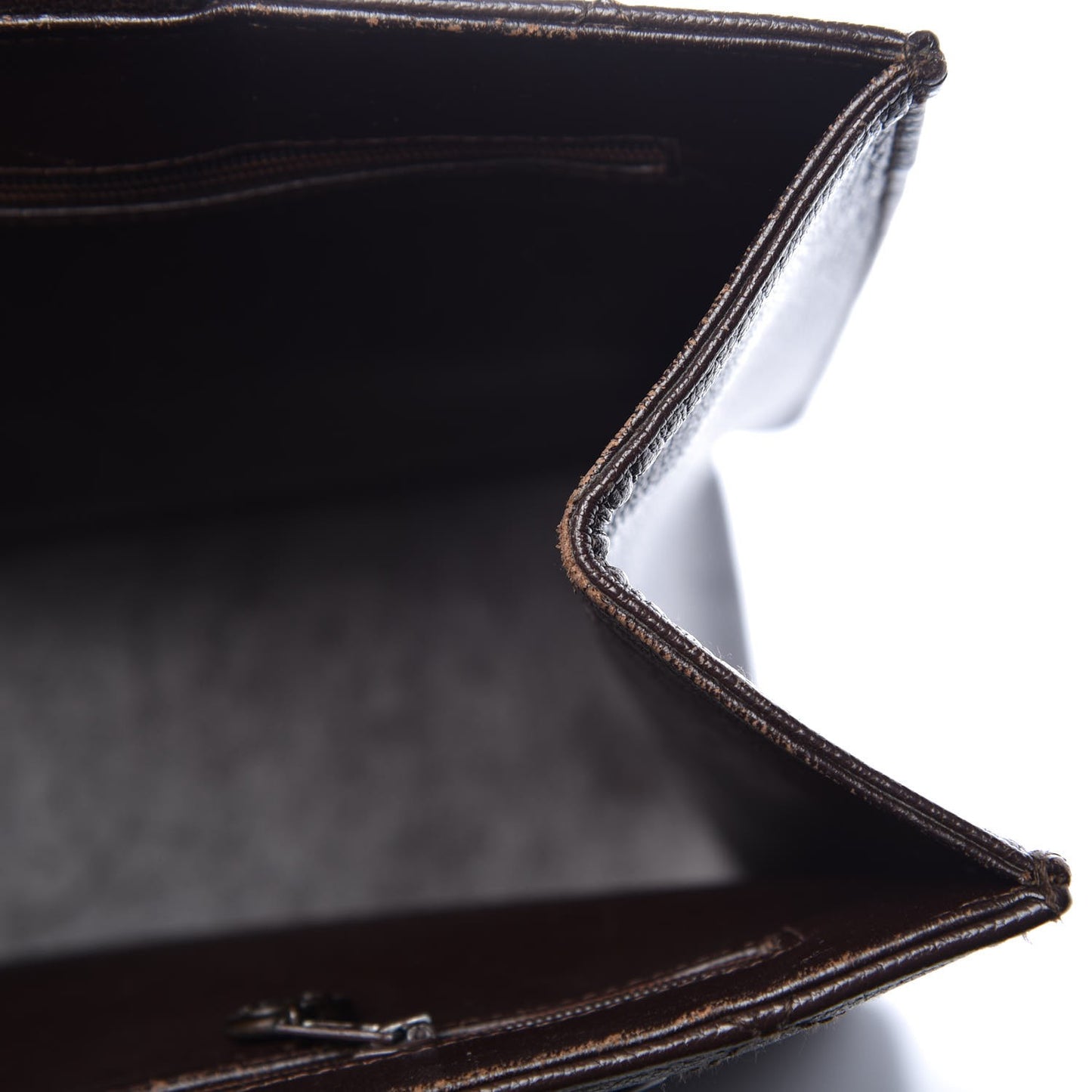 Caviar Quilted Flap Shoulder Bag Brown