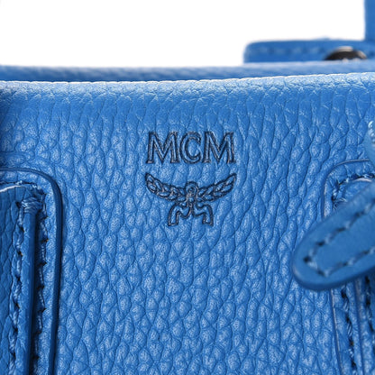 MCM Grained Calfskin X-Mini Milla Tote Tile Blue 11 of 12