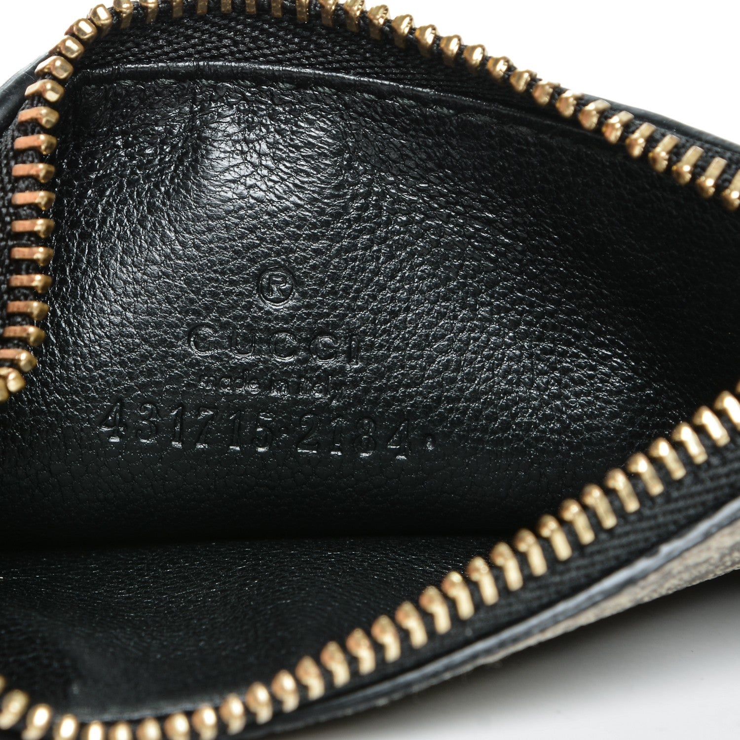 Gucci GG Supreme Monogram Coin Case Card Holder Black 6 of 7