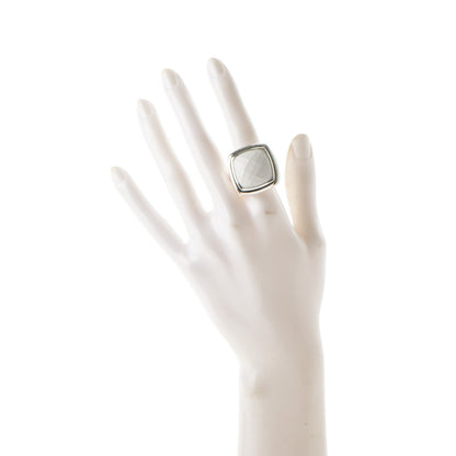 David Yurman Sterling Silver White Agate 20mm Albion Statement Ring 52 6 2 of 4
