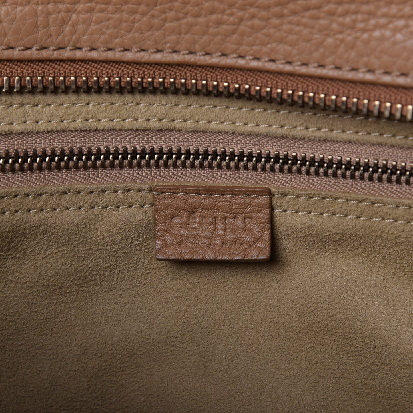 Drummed Calfskin Mini Luggage Camel