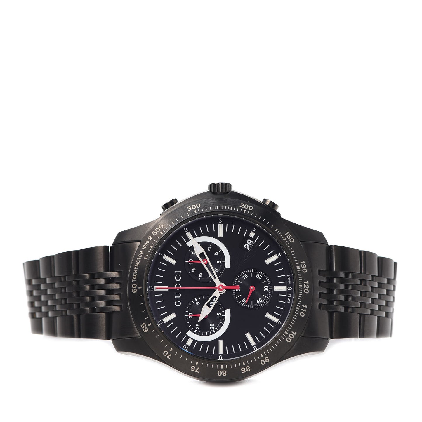 PVD Stainless Steel 44mm G-Timeless Chronograph Quartz Watch Black