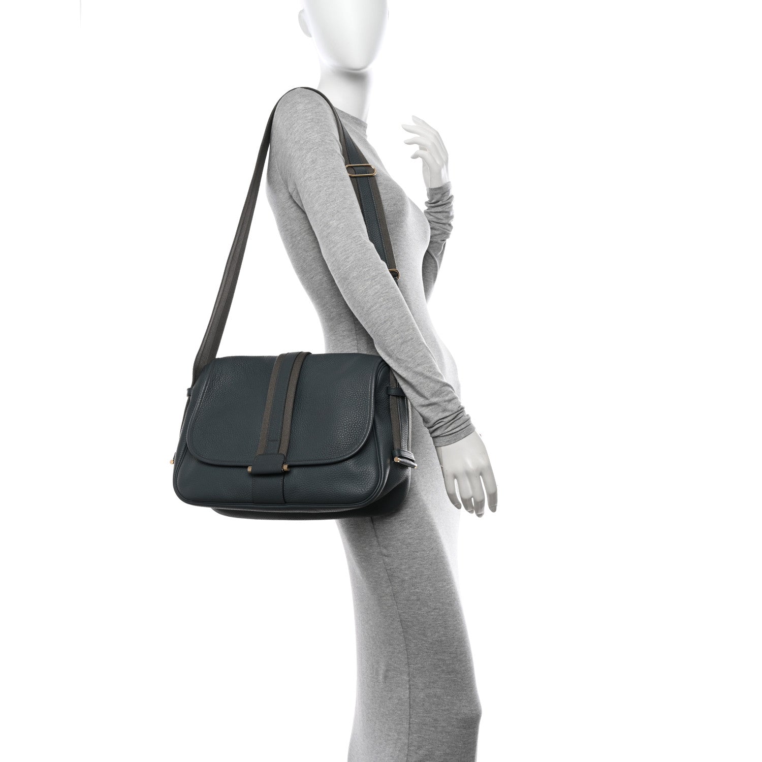 Hermes Taurillon Clemence Bourlingue Bleu Orage Etain 2 of 12