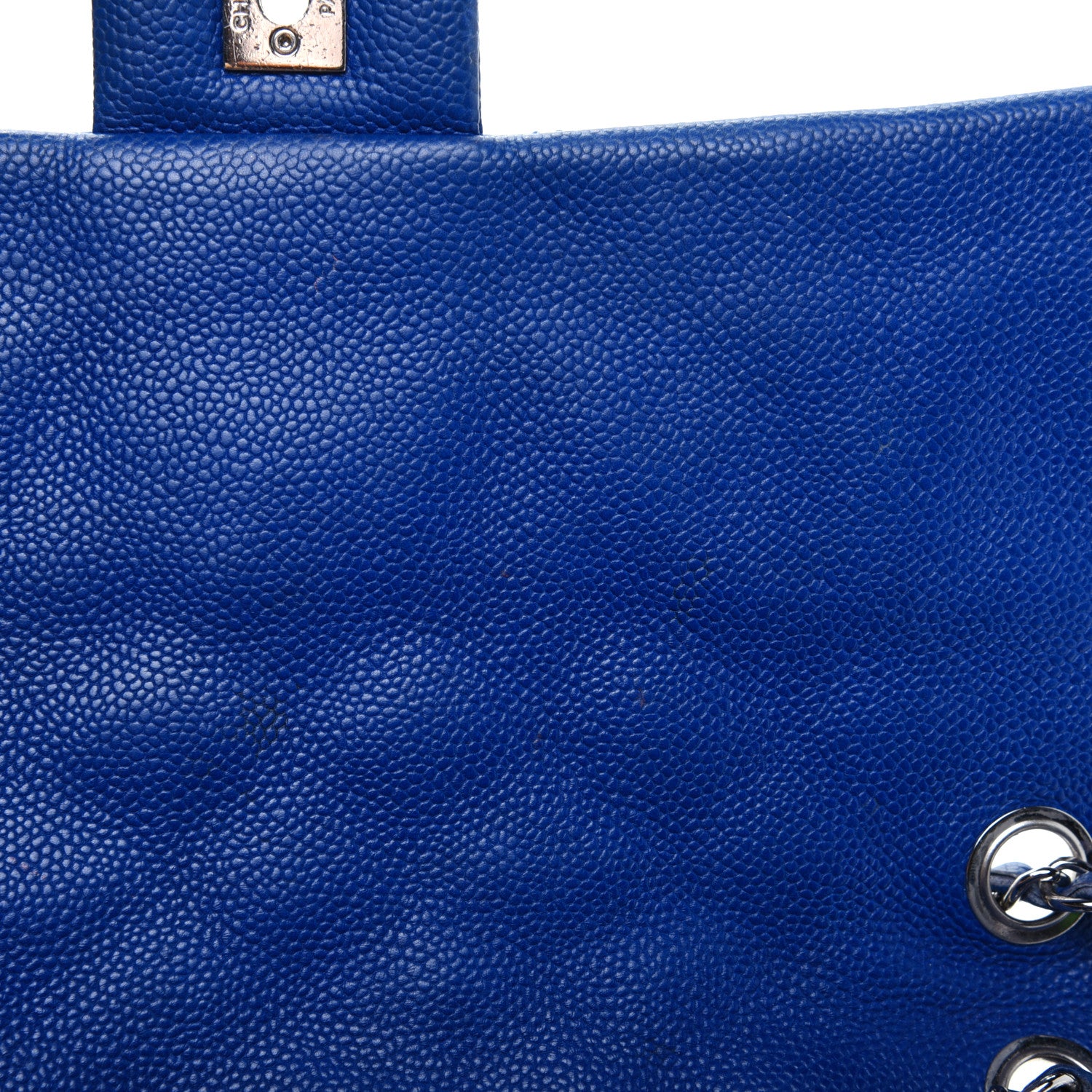 Chanel Caviar Quilted Jumbo Easy Flap Blue 16 of 35