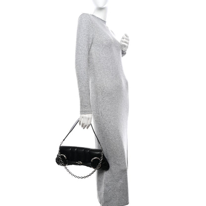 Gucci Nappa Vertical Matelasse Medium Maxi Horsebit Chain Shoulder Bag Black 2 of 10