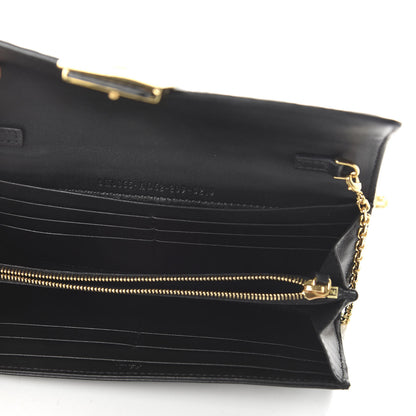 Fendi X JOSHUA VIDES Nappa FF Embossed Continental Wallet on Chain White Black 5 of 11
