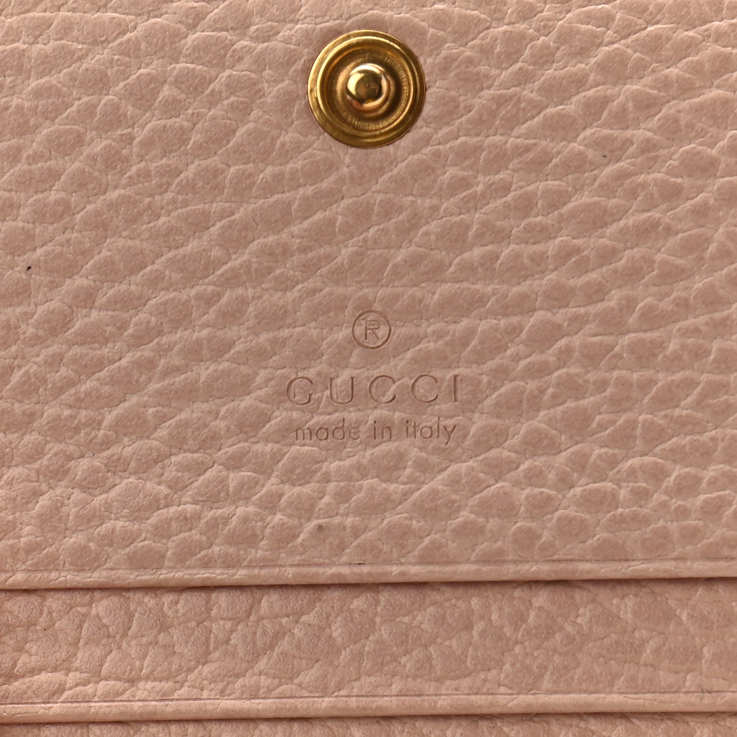 Pebbled Calfskin Butterfly Card Case Perfect Pink
