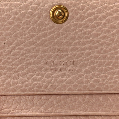 Gucci Pebbled Calfskin Butterfly Card Case Perfect Pink 6 of 7