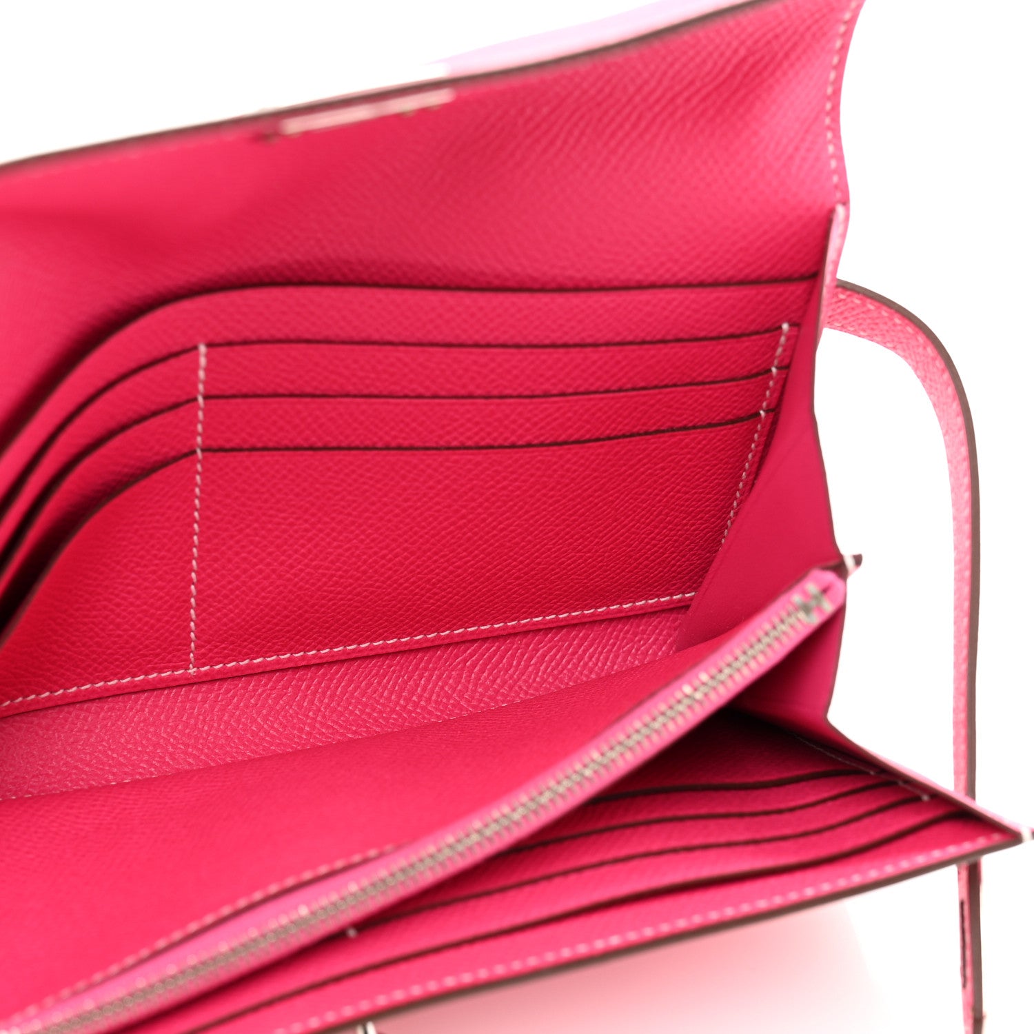 Hermes Epsom Kelly Longue Wallet Rose Tyrien 5 of 10