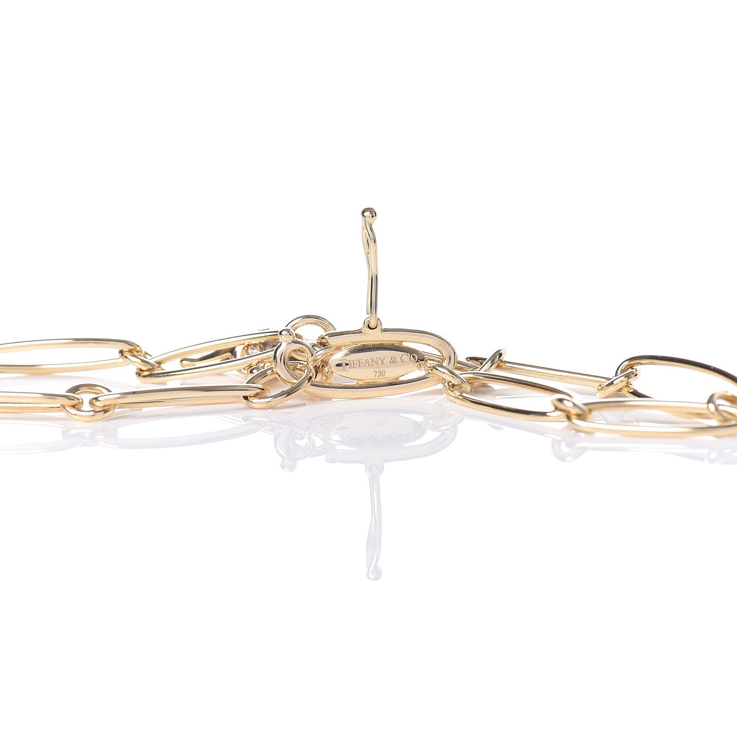Tiffany 18K Yellow Gold Diamond Elsa Peretti Starfish Charm Bracelet 5 of 7