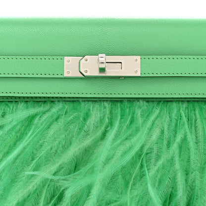 Hermes Chevre Ostrich Feather Kelly Elan Vert Comics 8 of 11