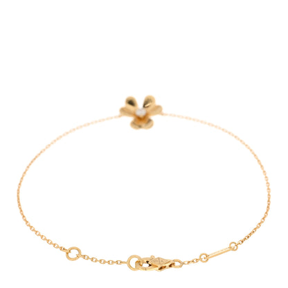 Van Cleef & Arpels 18K Yellow Gold Diamond Mini Frivole Bracelet 2 of 3