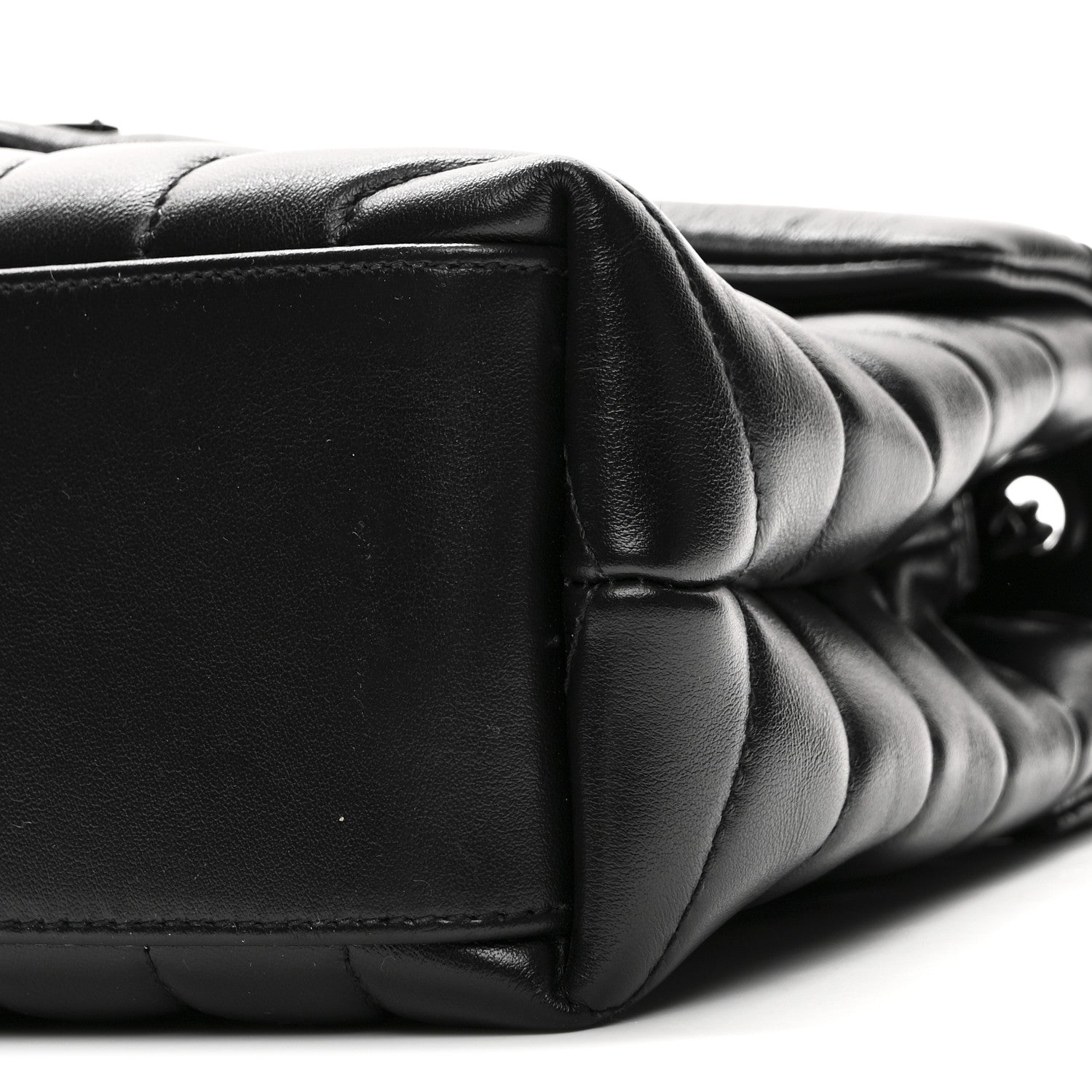 Saint Laurent Calfskin Y Quilted Monogram Monochrome Small Loulou Chain Satchel Black 10 of 10