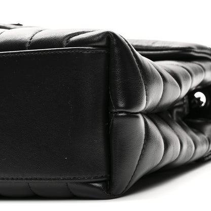 Saint Laurent Calfskin Y Quilted Monogram Monochrome Small Loulou Chain Satchel Black 10 of 10
