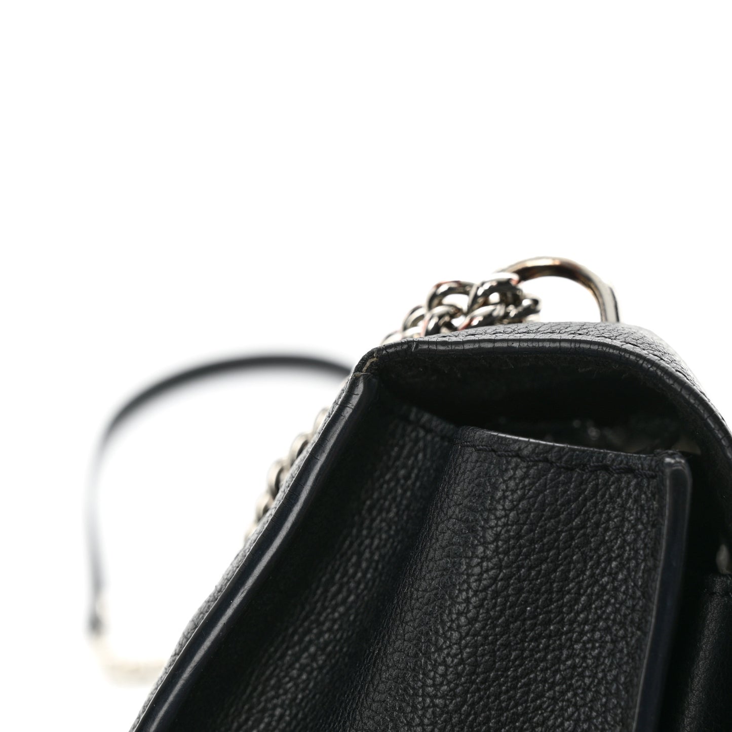 Soft Calfskin Mylockme Chain Bag BB Black