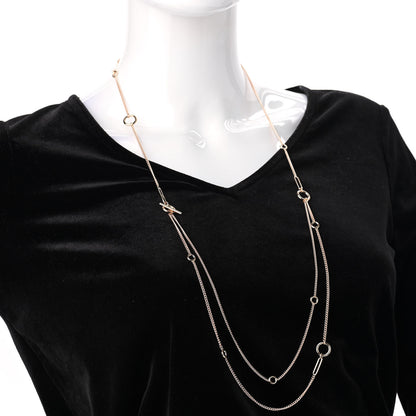 Hermes 18K Rose Gold Echappee Extra Long Necklace 2 of 5