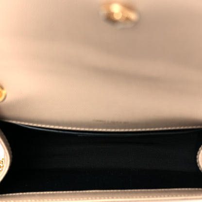 Saint Laurent Grain De Poudre Small Monogram Kate Satchel Dark Beige 5 of 11